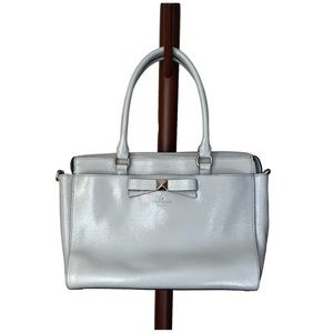 kate spade beacon court jeanne patent leather satchel in light smoke